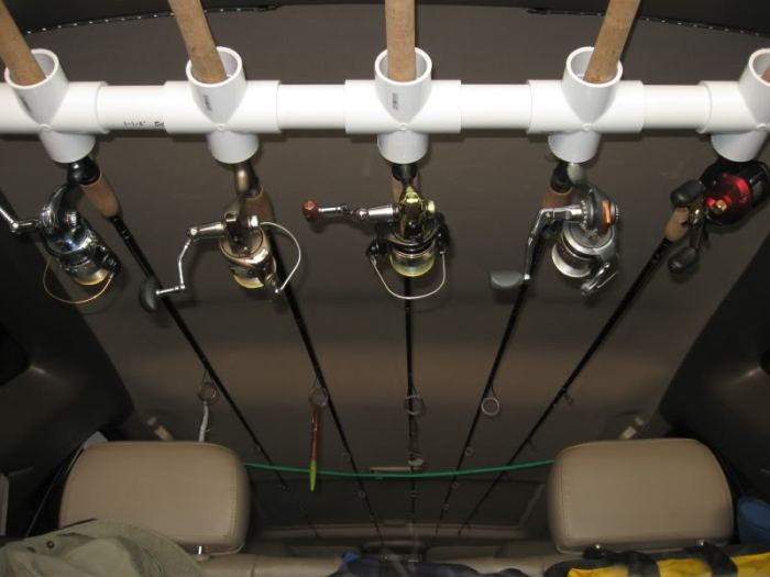 Fishing pole storage ideas