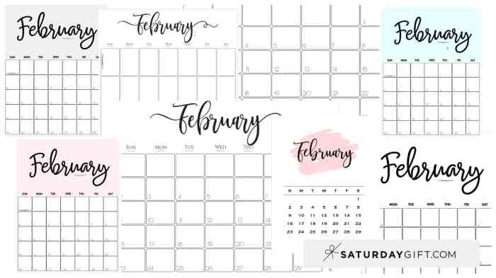 February calendar ideas