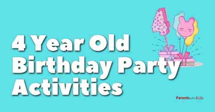 4 year old birthday party ideas