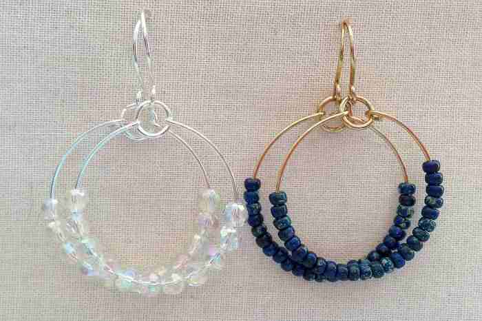 Earrings easy hoop earring wire crystal hoops beadedearrings instructions dazzling beadwork