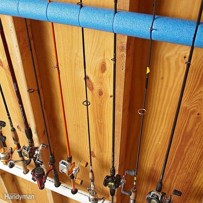 Fishing rod storage ideas