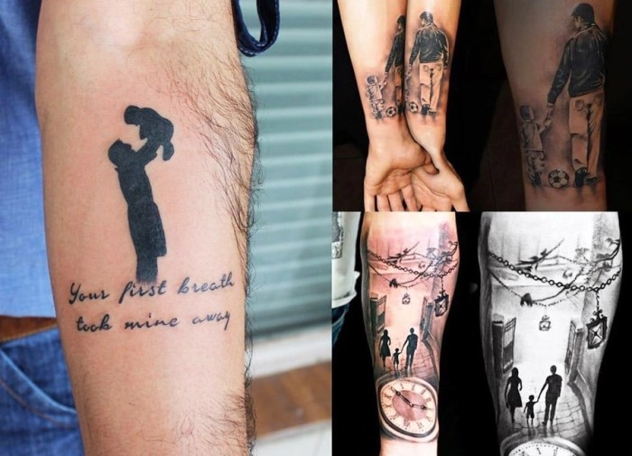 Daddy and son tattoo ideas