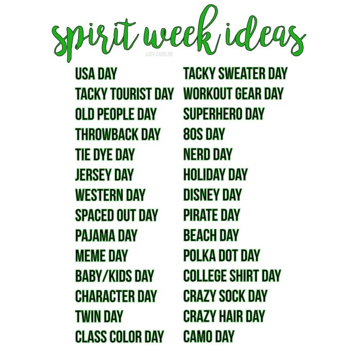 Christmas spirit week ideas for work