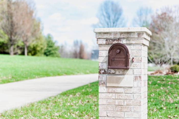 Brick letterbox ideas