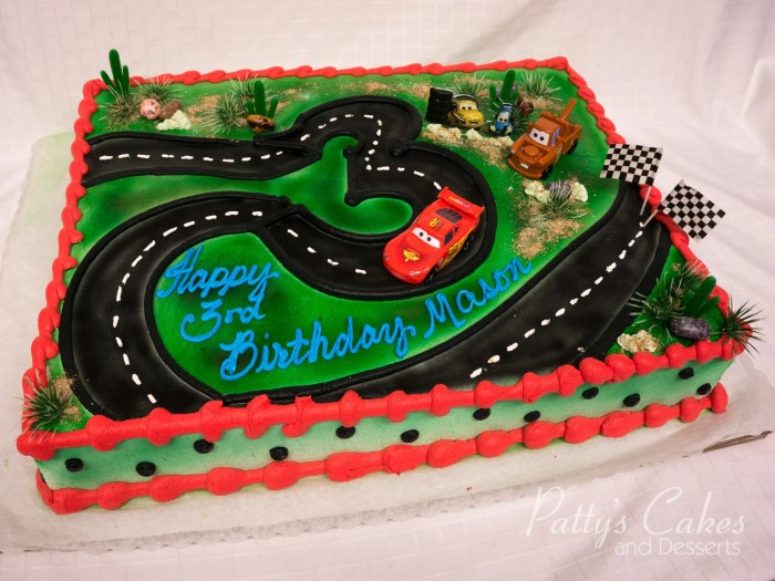 Cake cars disney birthday car ideas mcqueen lightning cakes number party track themed racing cakecentral three boy aroumd boys 3rd