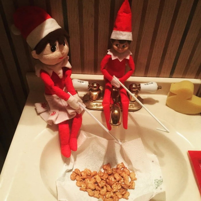 Elf on the shelf ideas in the fridge