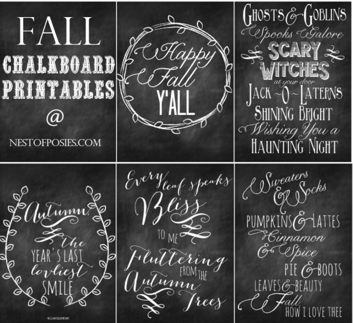 Fall chalkboard ideas