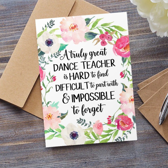 Dance teacher gift ideas