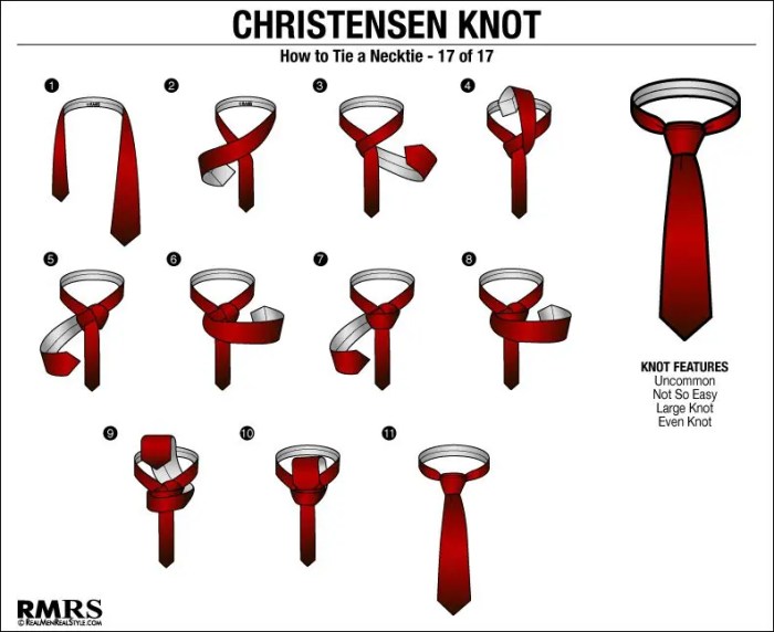 Different ways to tie a necktie