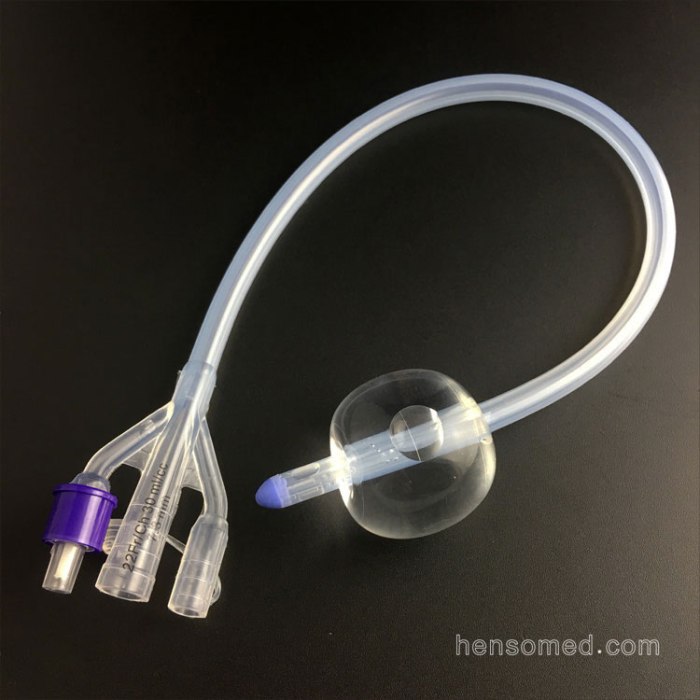 Catheter foley way valve latex hard three hensomed