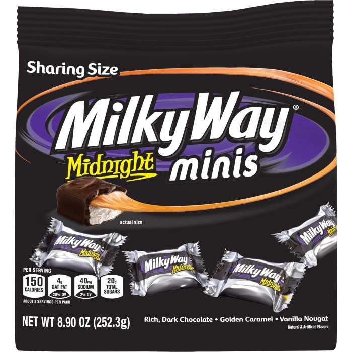 Milky way midnight candy bars