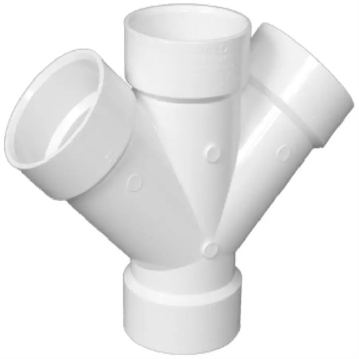 4 way drainage pipe connector