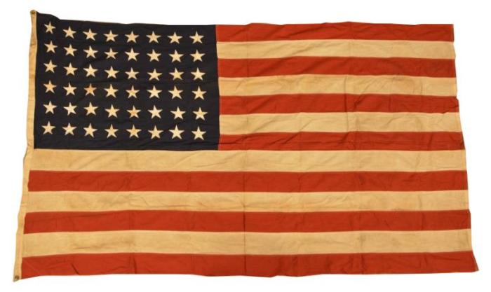 United states flag if the church was the government emphpasizing on National Anthem