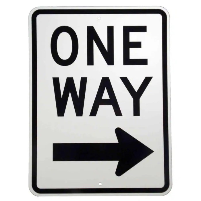 Street one way sign