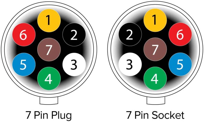 Seven way trailer plug