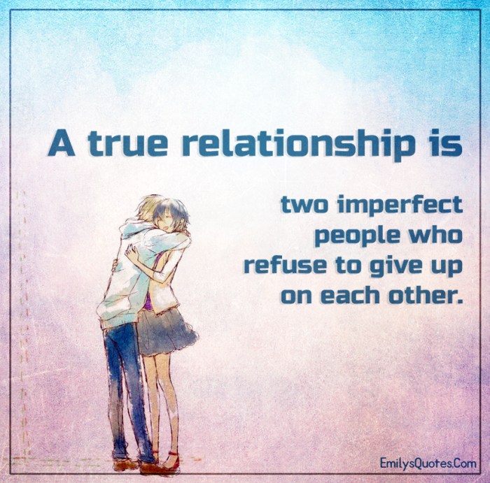 Imperfect relationship refusing other