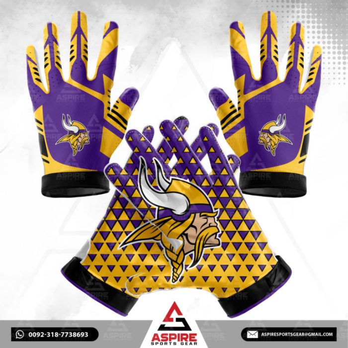 Custom american football gloves