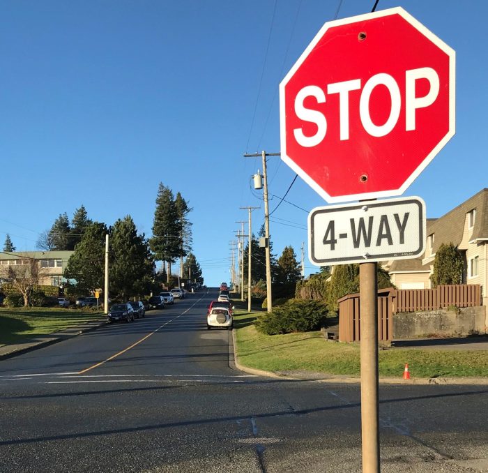 Stops intersection stopped avoid