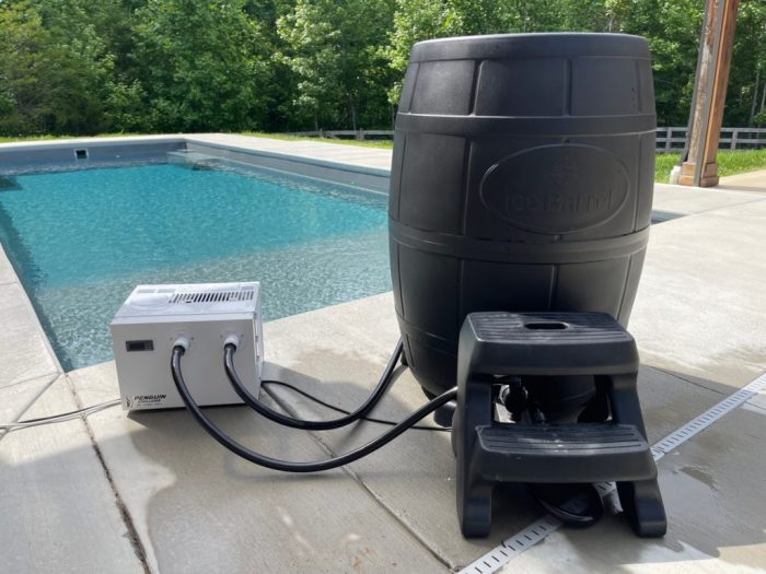 Cold plunge barrel for 2 people with chiller