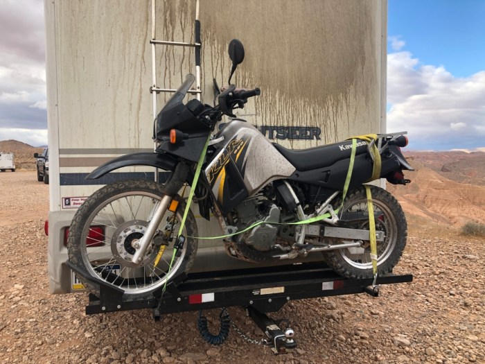 Motorcycle transporting trailer haul bike ever down tips rented anyone used harley westendmotorsports