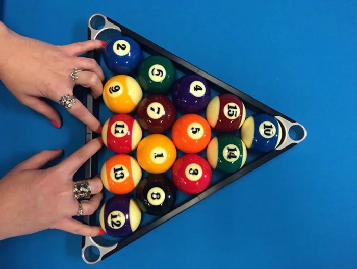 Proper way to rack pool balls