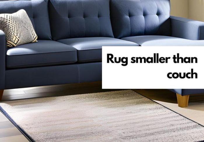 Should rug go all the way under couch