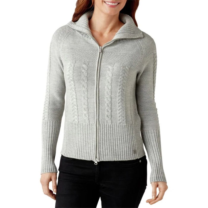 Sweater with zipper all the way