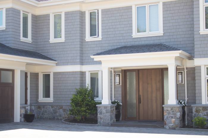 Stone rustic natural refinement entryway mountains places foyer punch article doors entrance wall