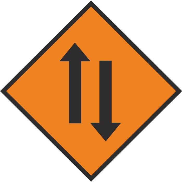 Two way traffic sign