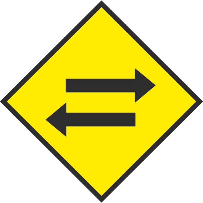 Two way street sign