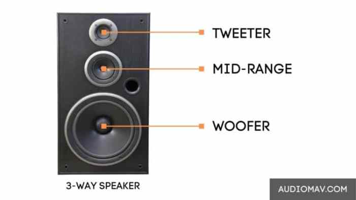 3 way speaker components