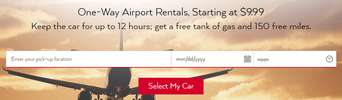 Airport avis way budget promotion rental rentals miles gas starting get