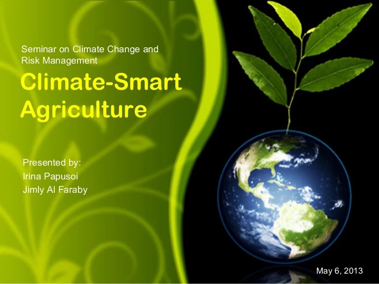 Earth control measure and Climate Smart Agriculture