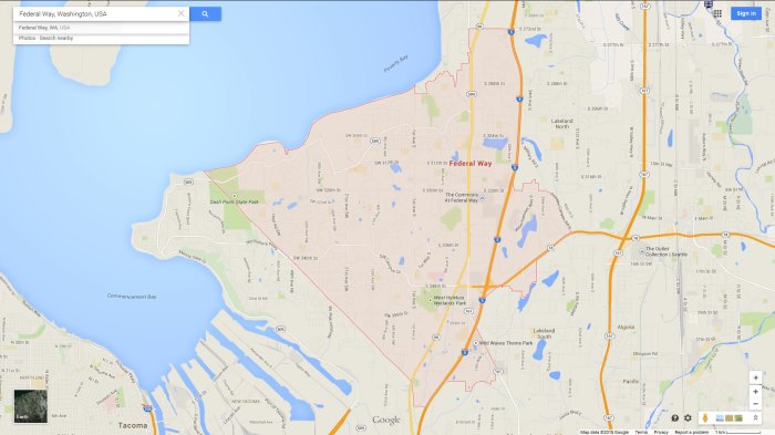 Federal way wa winnie maps