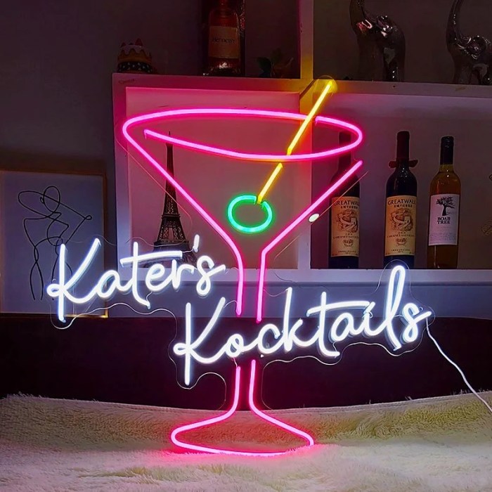 Best way to hang bar neon signs