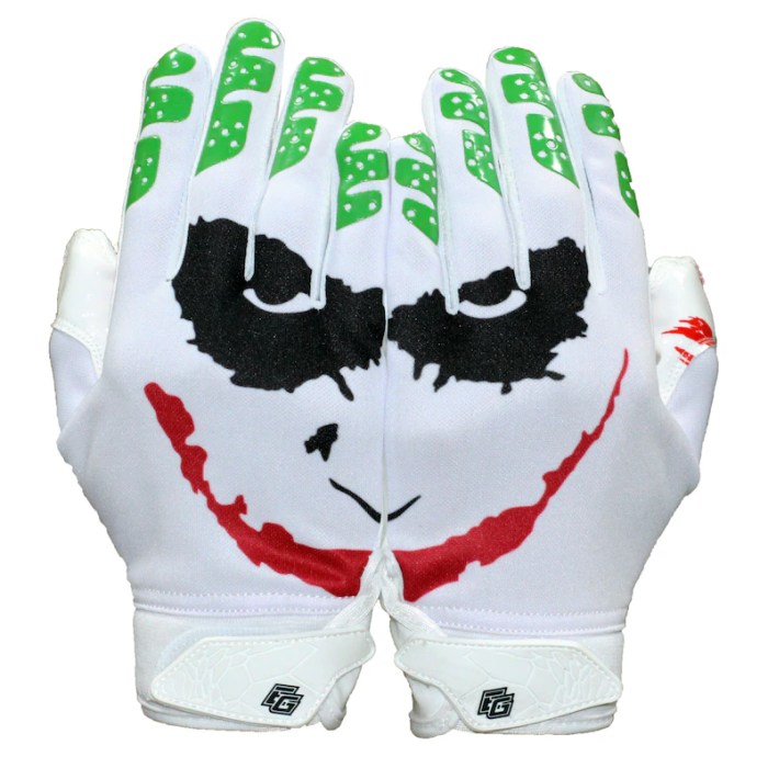 American football gloves joker