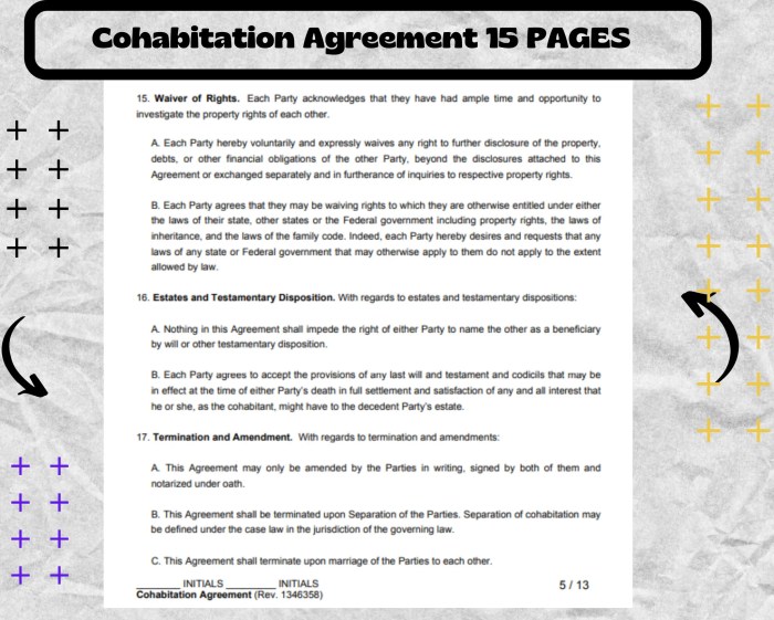 Is there a way around the cohabitation agreement in nj