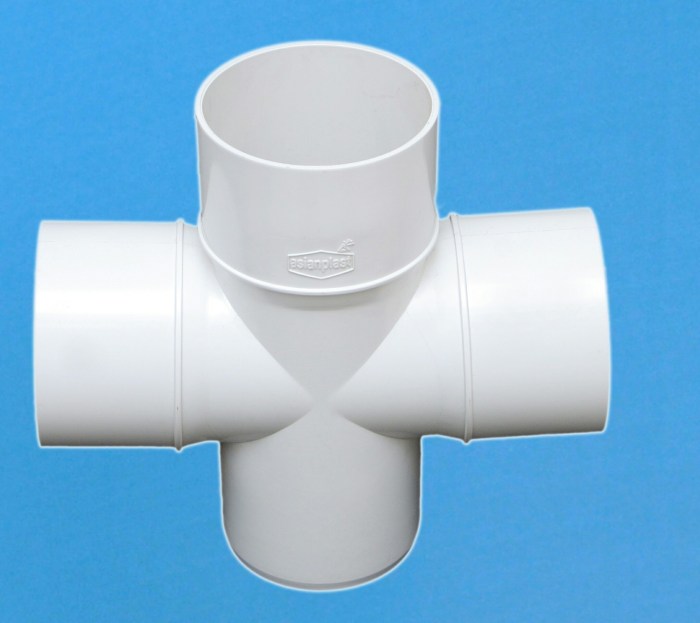 4 way drainage pipe connector