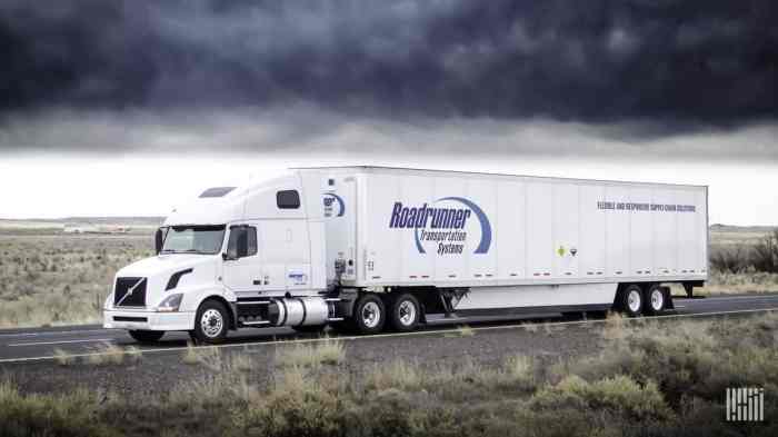 Roadrunner tracking transportation road systems runner truck lease owner purchase advantage