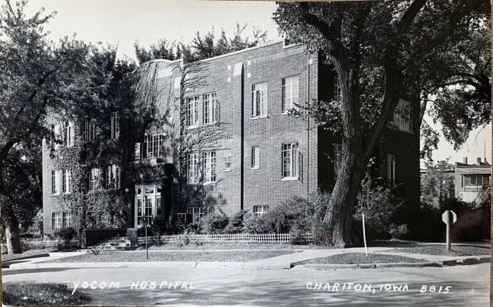 Yocom hospital history of building chariton iowa