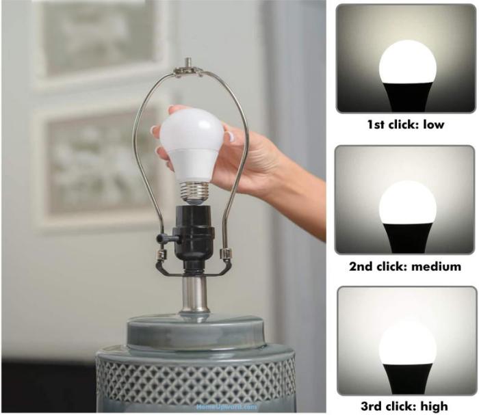 Three way led light bulbs