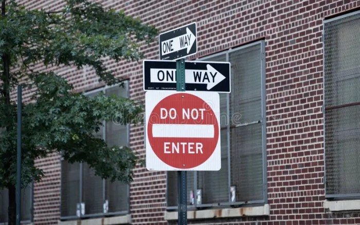 Enter do not caution direction traffic wrong sign street way stock